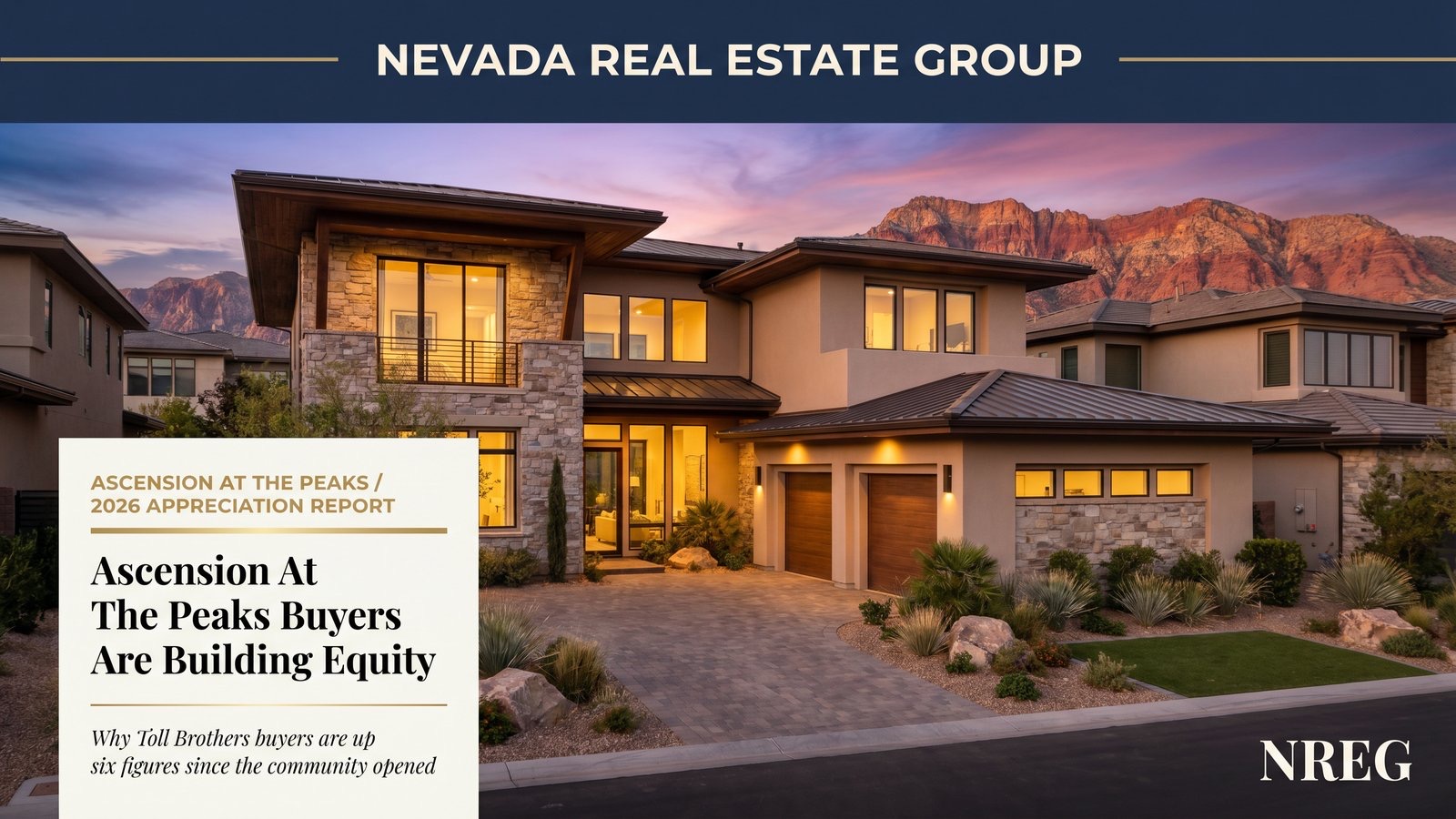 Summerlin Las Vegas master-planned community homes with Red Rock Canyon backdrop 2026